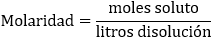 disoluciones y concentraciones