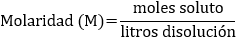 disoluciones y concentraciones